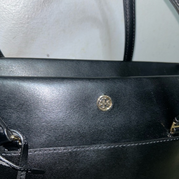 Tory Burch Black Leather Tote - Picture 4 of 12